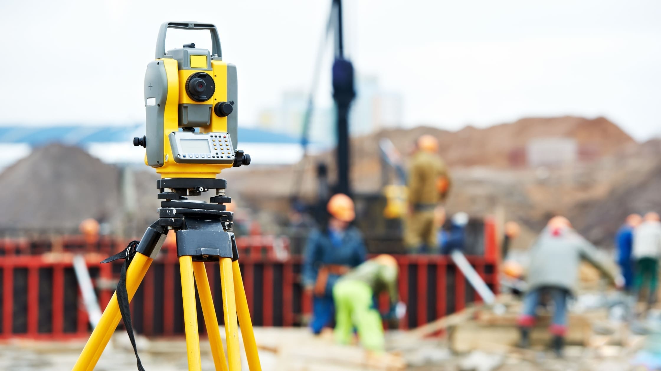 building site survey equipment
