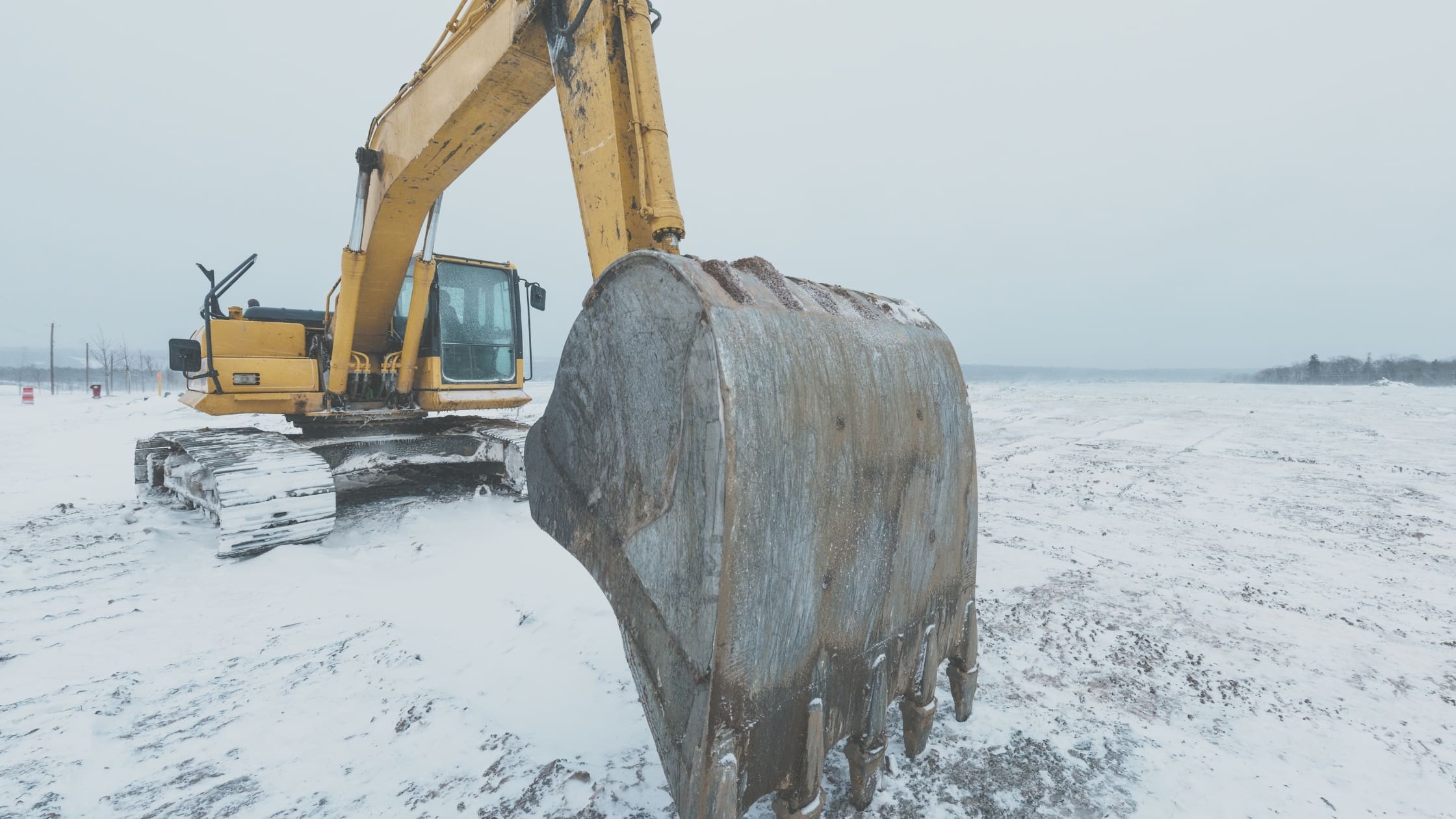 Groundworks and Landscaping during winter (Blog post) Groundworks in snow