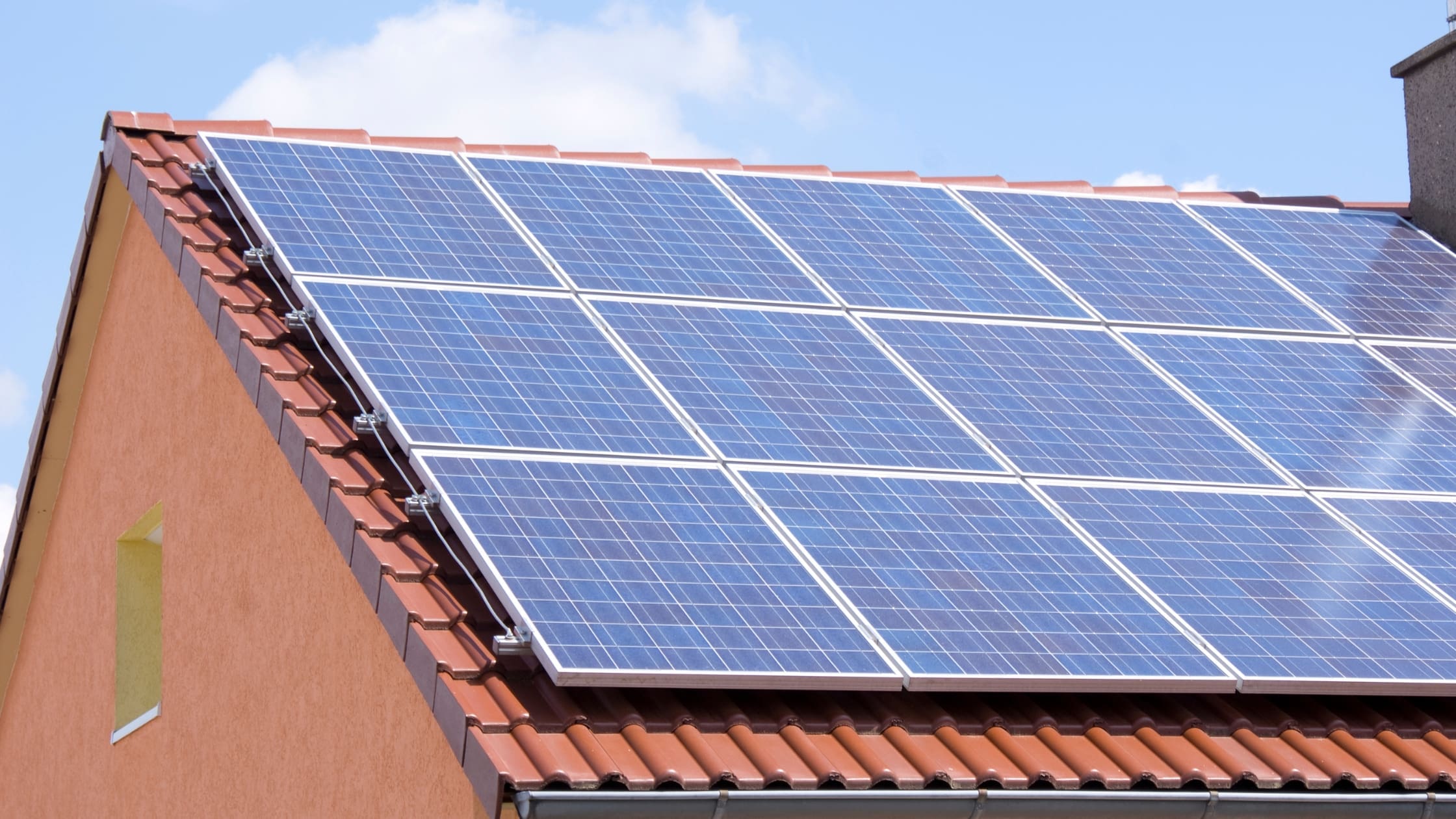 solar pv panels on roof of house